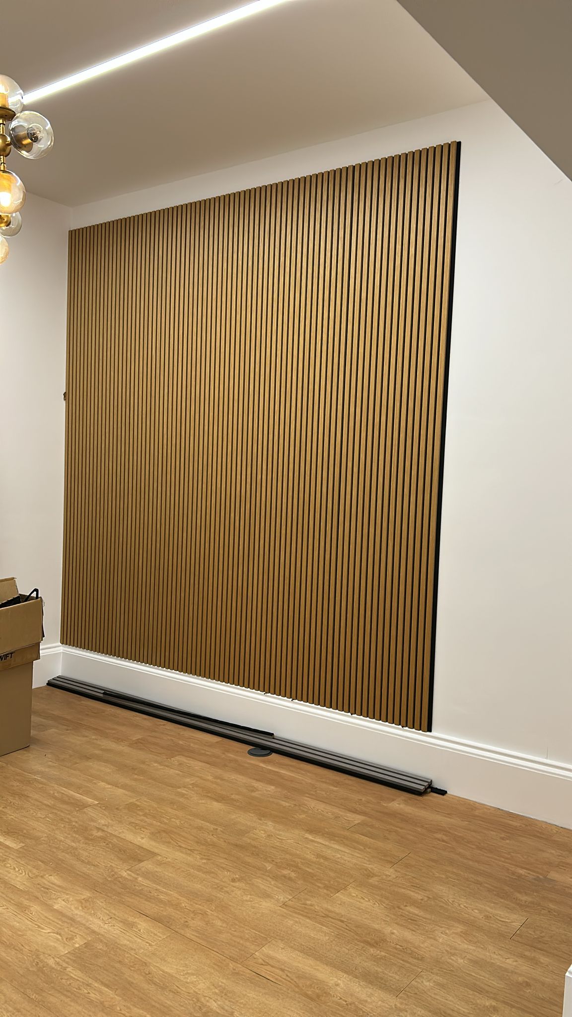 Rustic Oak panels framing kitchenette